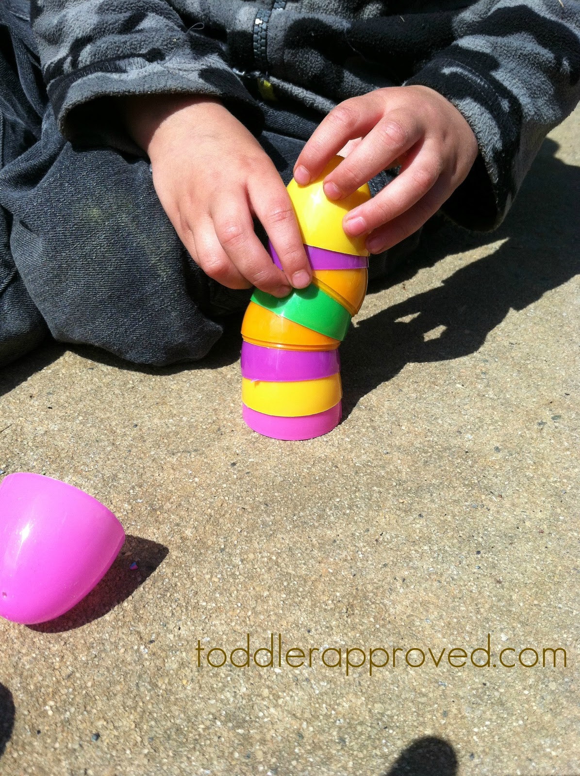 Toddler Approved! "Stack 'em Don't Crack 'em" Plastic Egg Stacking Game