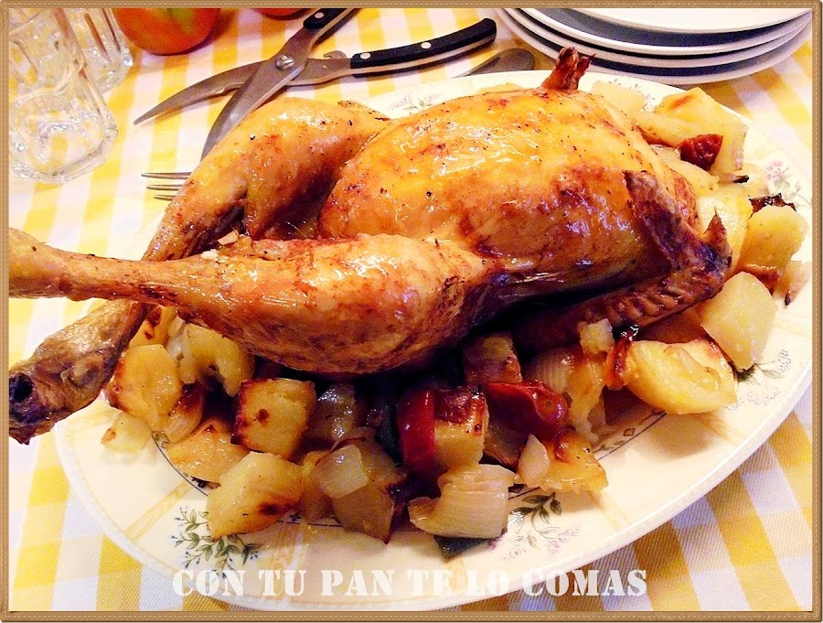 Pollo asado al horno
