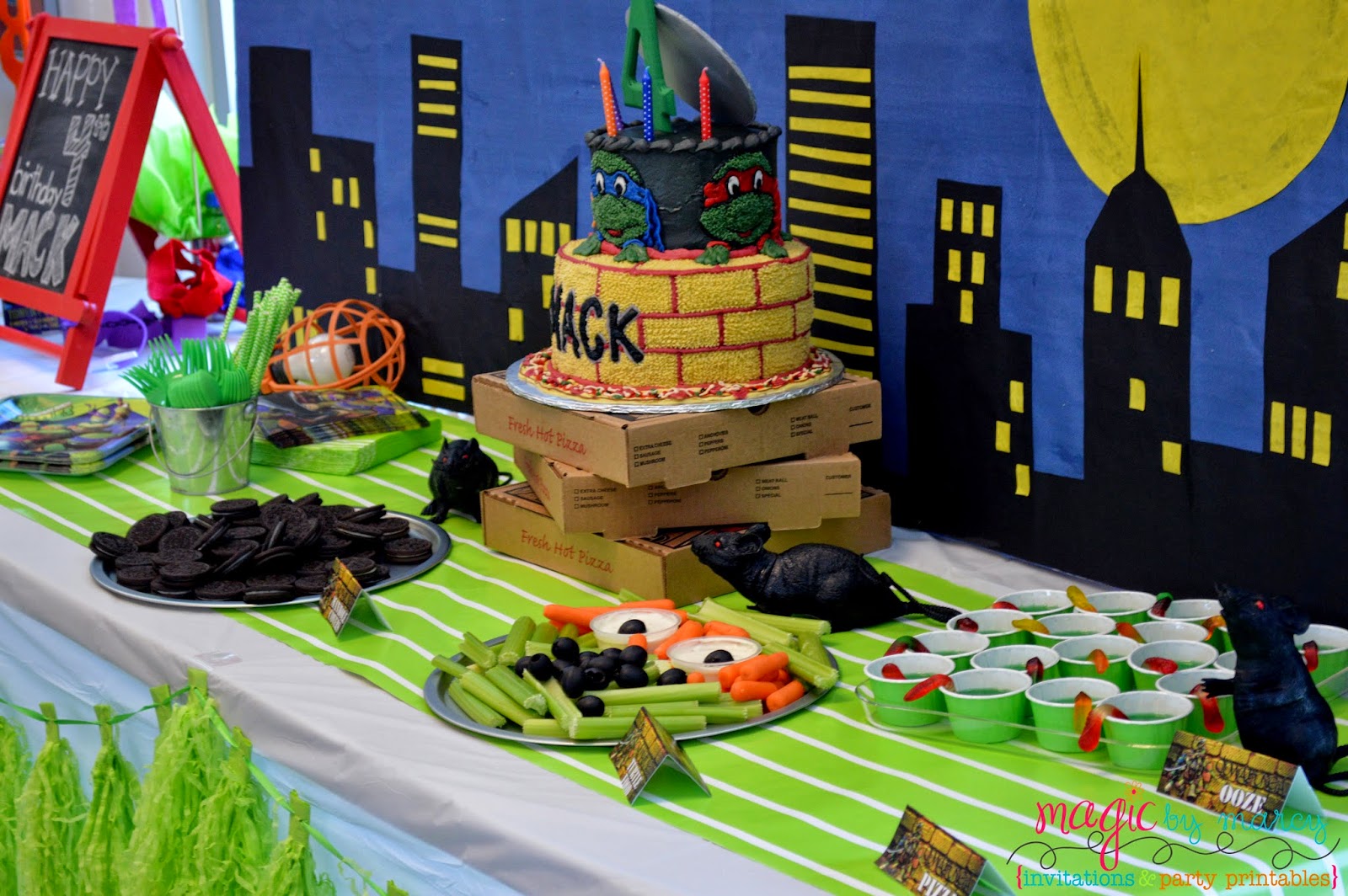 Ninja Turtles Baby Shower Theme - 20pc Set Teenage Mutant Ninja Turtle Party Supplies Paper ...