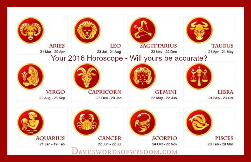 Your 2016 Horoscope Will yours be accurate?