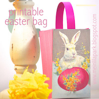 printable vintage easter bag