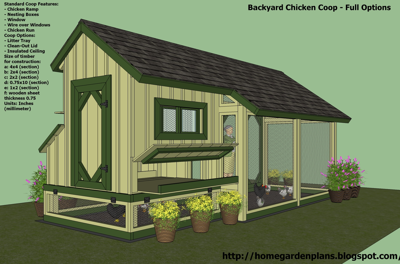 garden plans: M200 - Chicken Coop Plans Construction - Chicken Coop ...