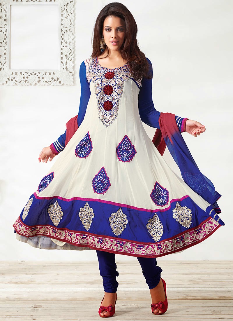 Colorful and Fancy Pakistani and indian Net Frocks Fashion 2014-2015 | Embroidered Stiched