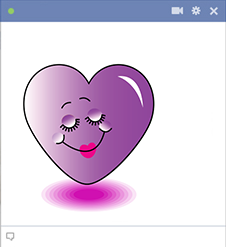 Pretty purple heart emoticon