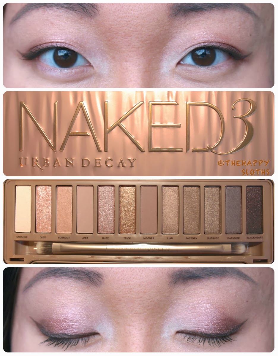 Urban Decay Naked 3 Eyeshadow Palette: Rose Makeup Look | Happy Sloths: Beauty, Makeup, and Skincare Blog with Reviews and Swatches
