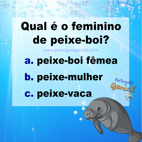 Feminino de peixe-boi - Qual é o feminino de peixe-boi?