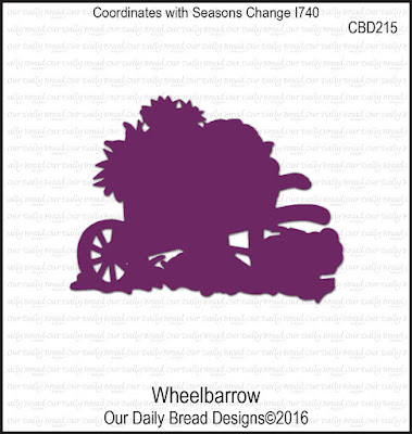 Our Daily Bread Designs Custom Die: Wheelbarrow