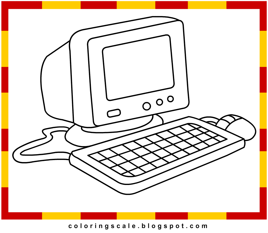 Coloring Pages Printable for kids: Computer Coloring pages for kids