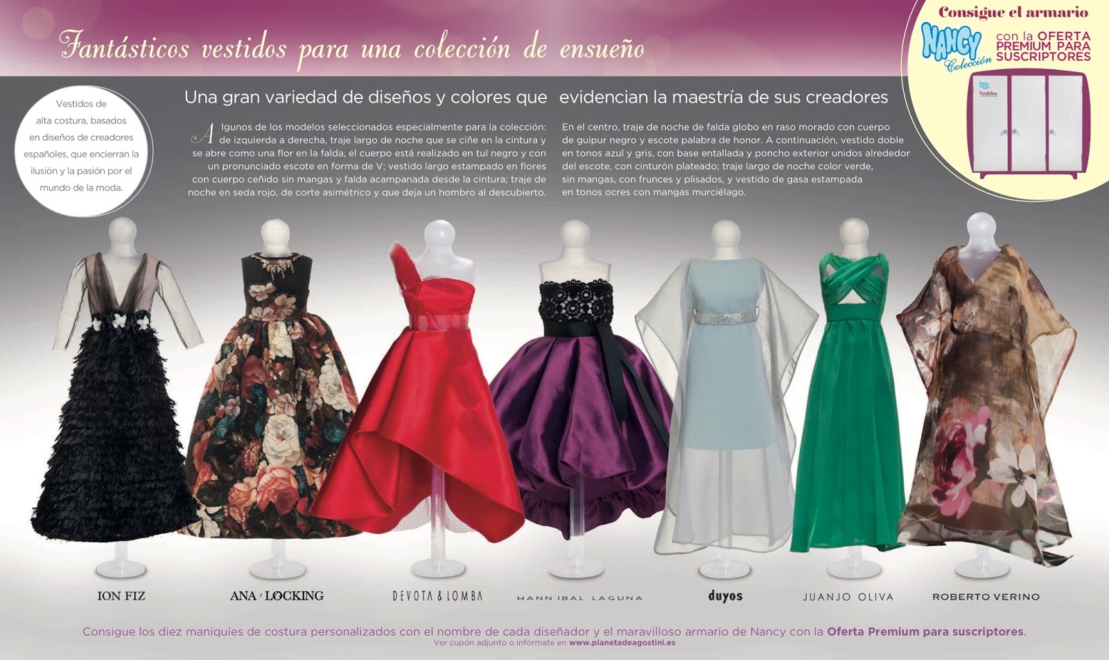 Mi casita de muñecas: Sorteo Vestidos para Nancy de Grandes Diseñadores, de Planeta Agostini