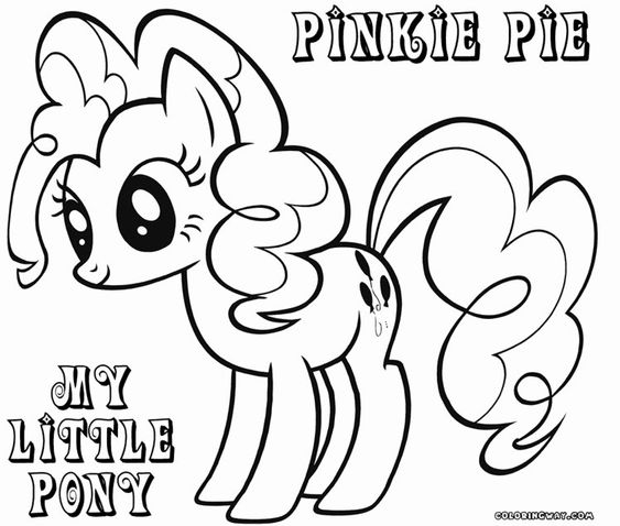 Tranh cho bé tô màu pony pinkie pie