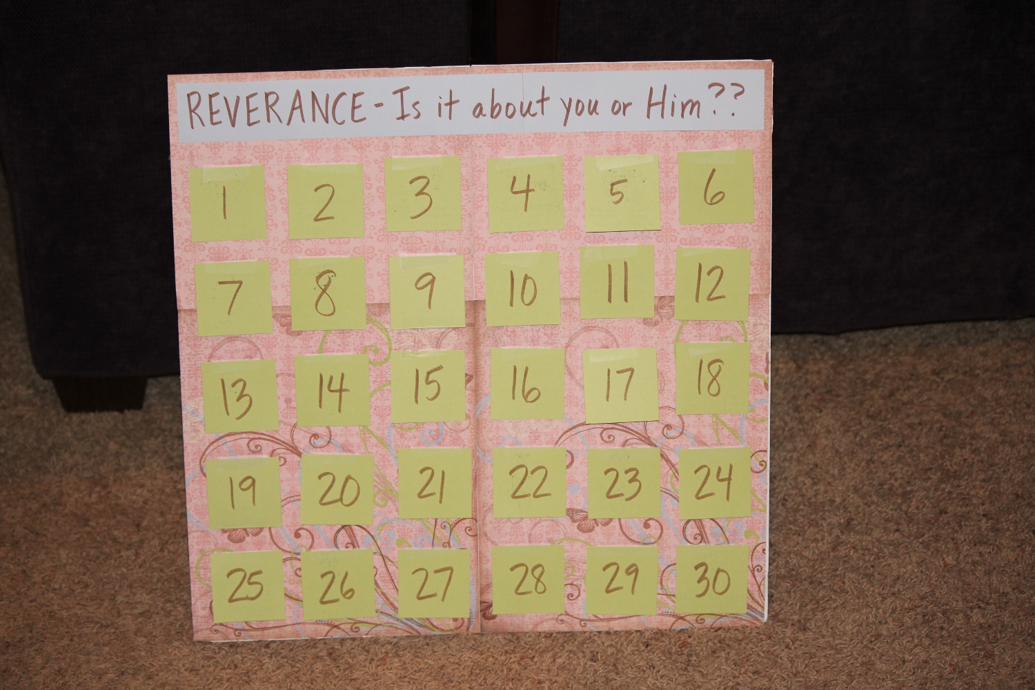 Kar's Kith and Kin: The Reverence Lesson - What I Did