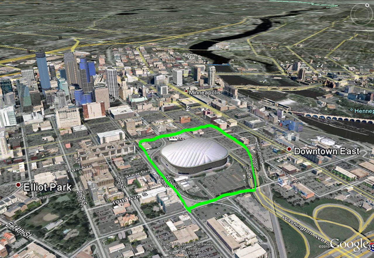 GeoLocated Minneapolis New Minnesota Vikings Stadium Plan Announced