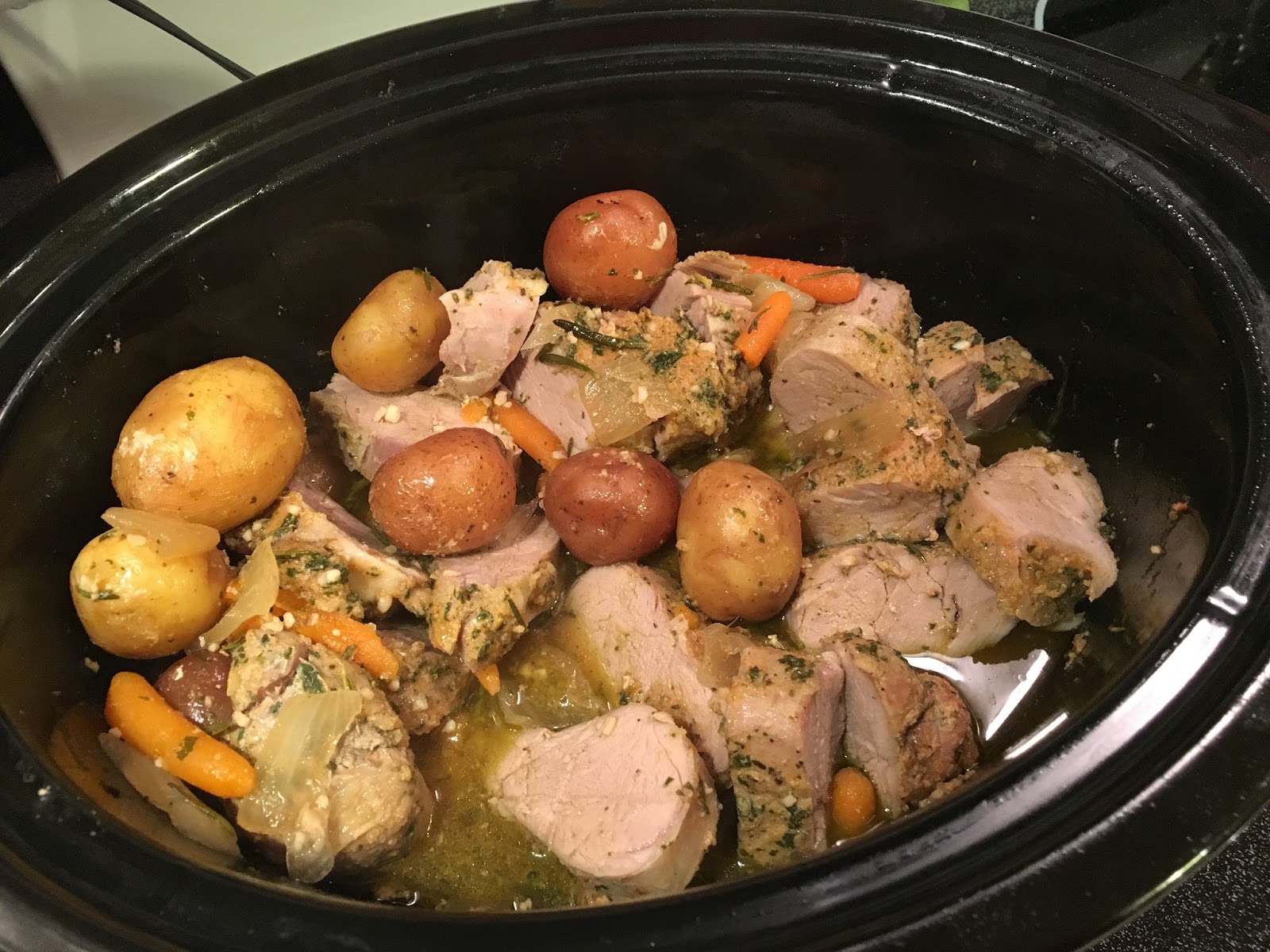 Cooking with Joanna Crock Pot Pork Tenderloin and Veggies