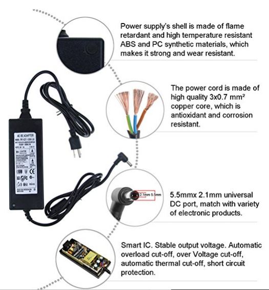 BrewBoss Electric Home Brewing ALITOVE AC 100240V to DC 24V 5A Power