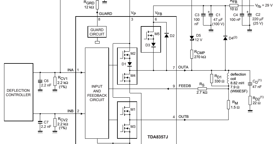 Schematic IC Vertikal TV Sharp TDA8357