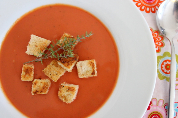 PamyLotta: Schnelle Tomatensuppe mit Croutons