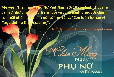 Những tin nhắn 20-10 đẹp nhất chúc mừng ngày phụ nữ Việt Nam
