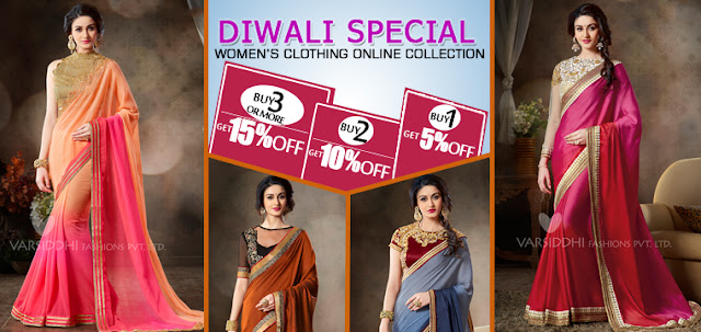 Diwali special Wedding wear Indian designer sarees online collection with discount offer deal and sale at pavitraa.in