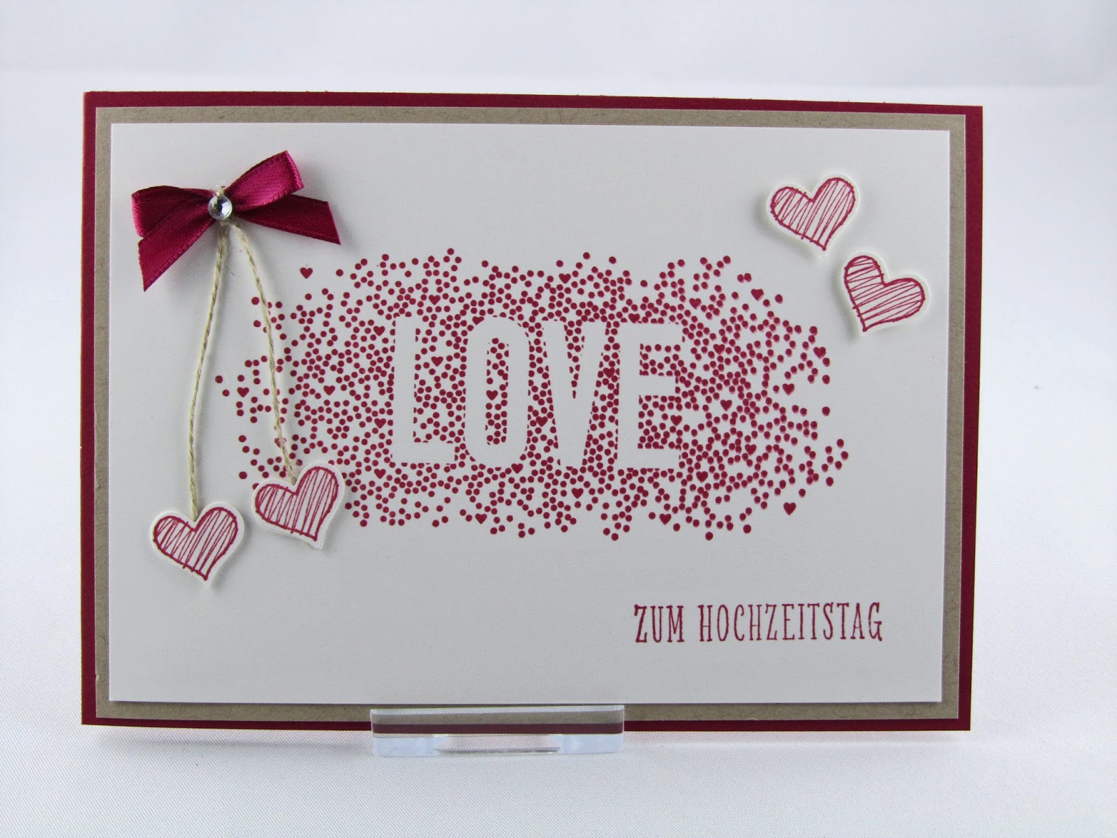 Schöner Basteln: Karte zum Hochzeitstag