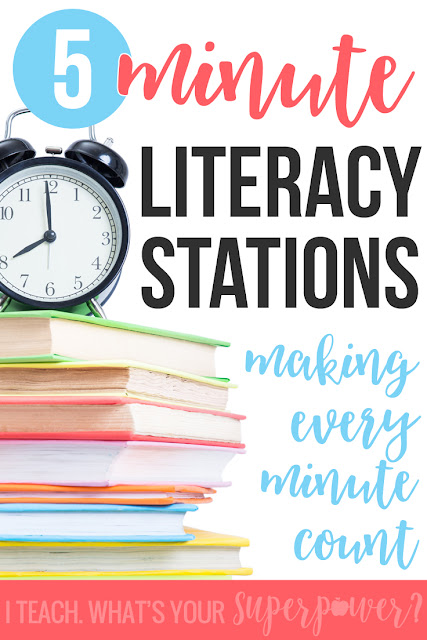 No time for literacy stations in your classroom or intervention lessons?  Here's how you can squeeze it in even if you only have 5 minutes.