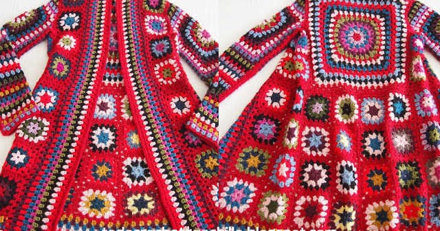 Abrigos Crochet Corazon Rojo Clasico Crochet El Hilo Tamaño 