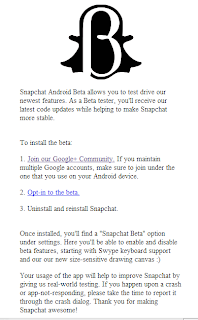 Try out Snapchat Beta with these instructions on your Android devices through Google Play