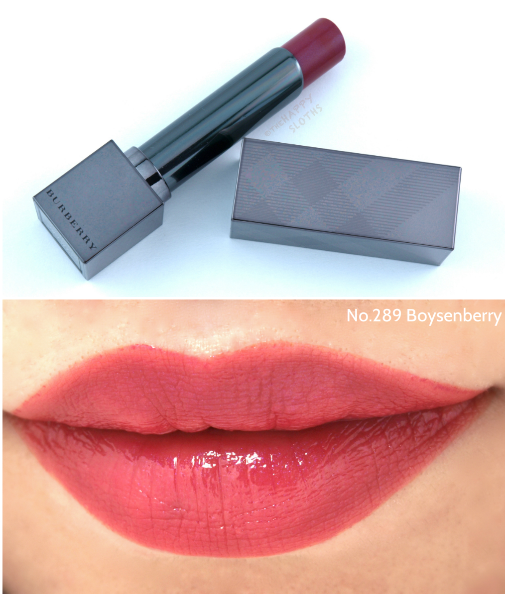 ikke mekanisme hat Burberry Kisses Sheer Lipstick in "No. 289 Boysenberry", "No. 241 Crimson  Pink" & "No. 309 Poppy Red": Review and Swatches | The Happy Sloths: Beauty,  Makeup, and Skincare Blog with Reviews and Swatches