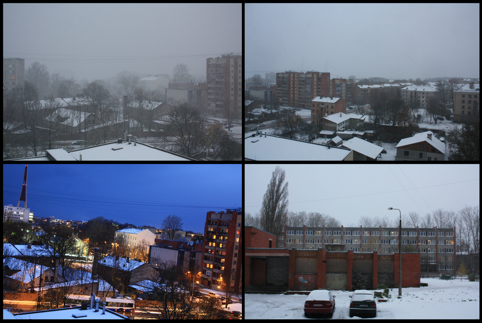 Roy in Latvia First day of (real) snow in Riga