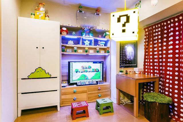 Quarto da casa que respira Mario Bros http://www.oblogdomestre.com.br/2017/12/CasasInspiradasEmDesenhos.Curiosidades.html
