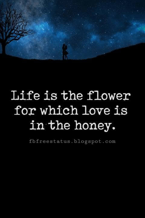 Valentines Day Quotes, Life is the flower for which love is in the honey. - Victor Hugo