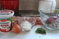 Ingredients for tortelloni filling