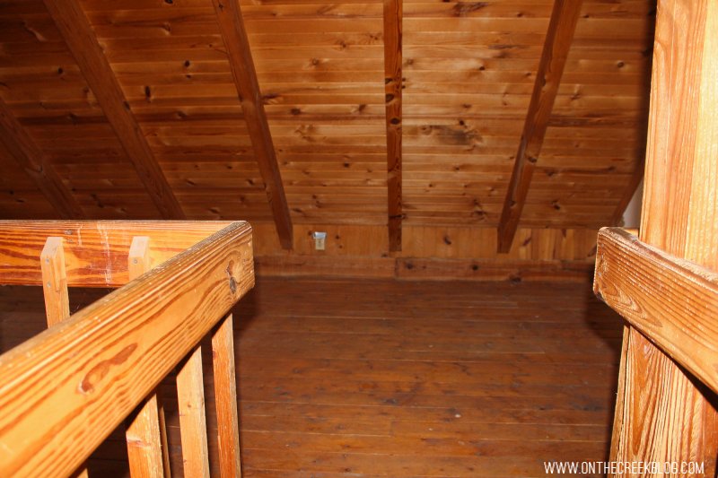 'Before' photo of our loft area when we first purchased our fixer upper!