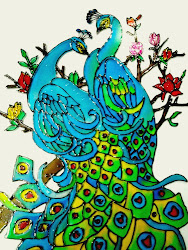 peacock glass painting lovely explore talent visit