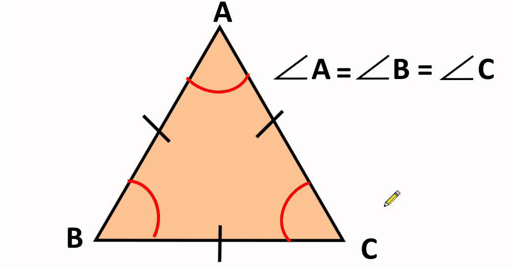 Sides of a triangle. Equal triangles. Triangle with no equal side. Scalene triangle. Конгруэнтные треугольники.