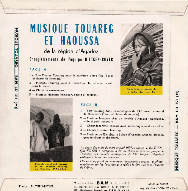#Niger #Tuareg #Touareg #Hausa #Haoussa #imzad #violin #possession #dance #trance #cure #spirits #genies #traditional music #African music #world music #Musique africaine #Sultan #Agadez #Aïr Mountains #monts Aïr #Vinyl #musique traditionnelle #musique du monde #agaïta #tindi #drum #tambour
