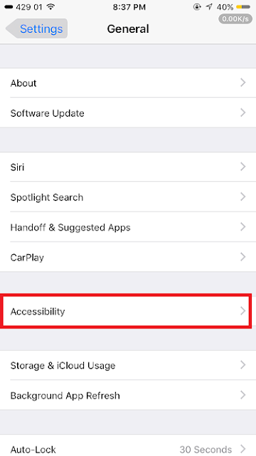 How to disable Reachability on iPhone 6/6S and iPhone 6/S Plus Step 1: Go to Settings >> General >> Accessibility. Step 2: Scroll down to the bottom to find Reachability.
