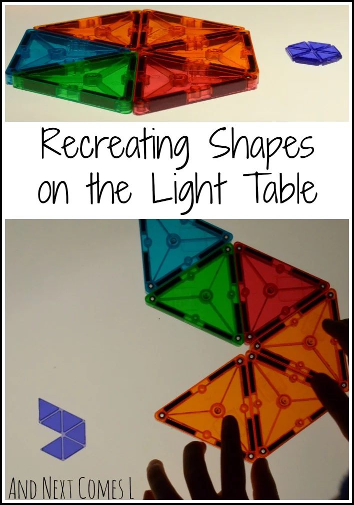Recreating shapes on the light table from And Next Comes L