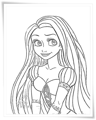 Ausmalbilder zum Ausdrucken: Ausmalbilder Rapunzel