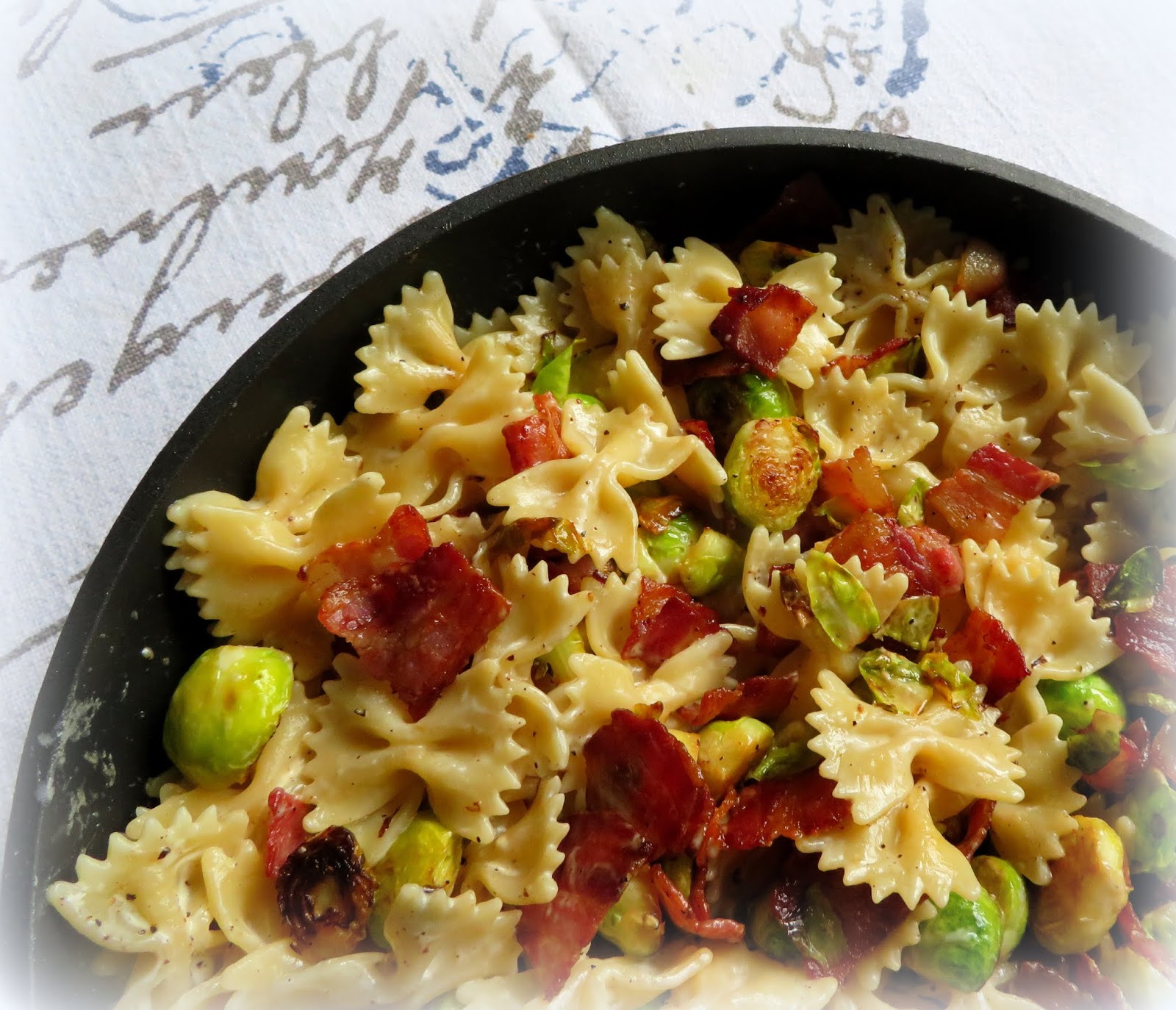 Bow Tie Pasta with Sprouts & Bacon The English Kitchen