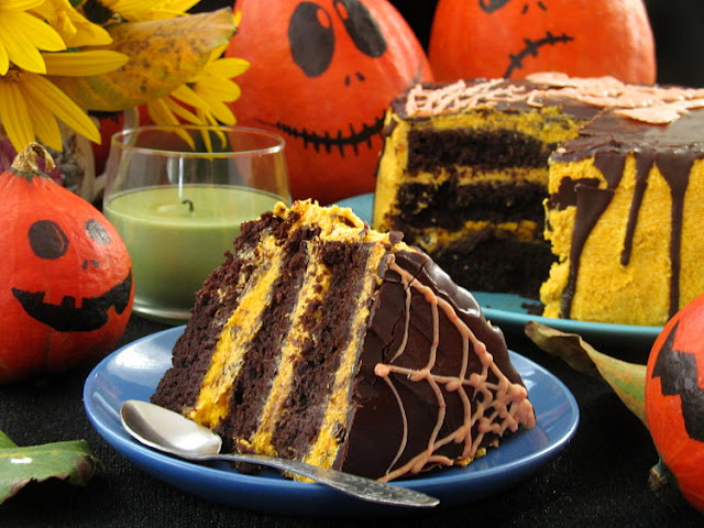 Тыквенно-шоколадный торт