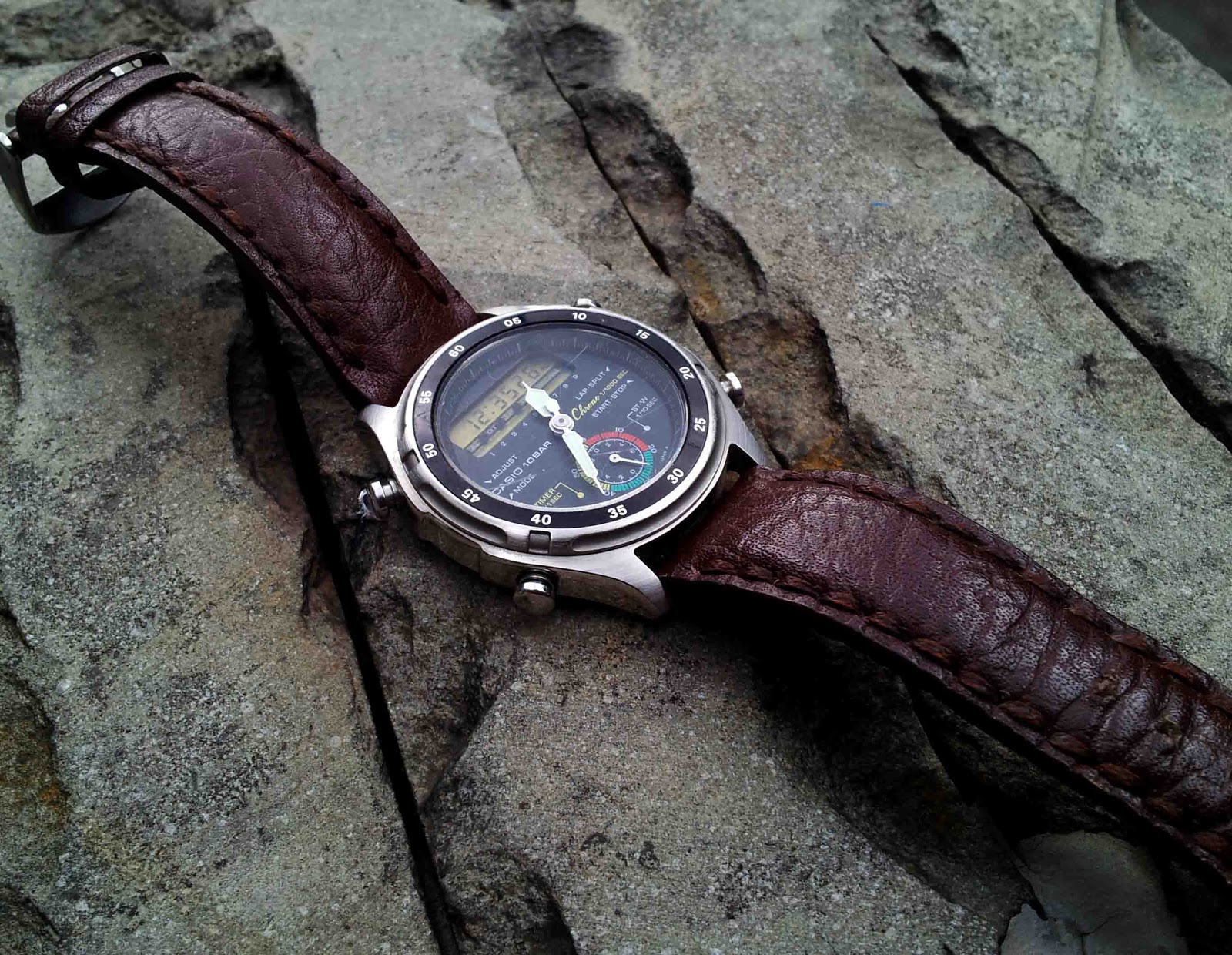 jam dan waktu: Casio Ana-Digi Vintage AW-600 module 373