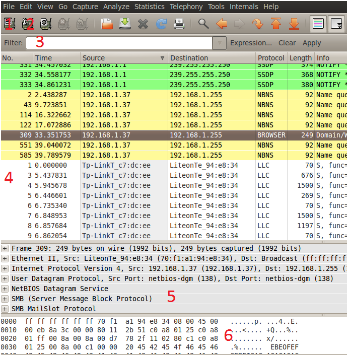 Sniffing con Wireshark 15