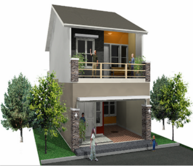 Desain Rumah  Type 45 Berlantai 2  2014 Desain Properti Indonesia