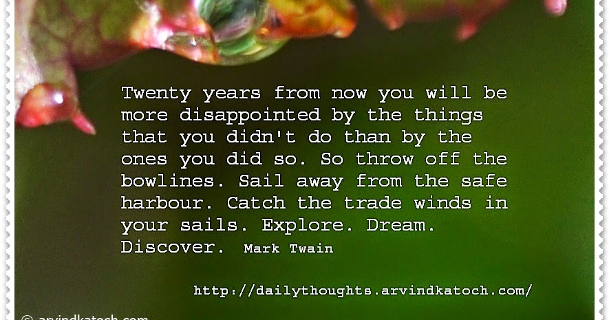 Download Mark Twain Quotes 20 Years From Now Background