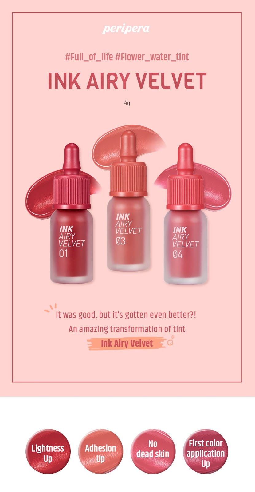 Peripera Ink Airy Velvet 05 Genius Rosy Tint WateryScenery