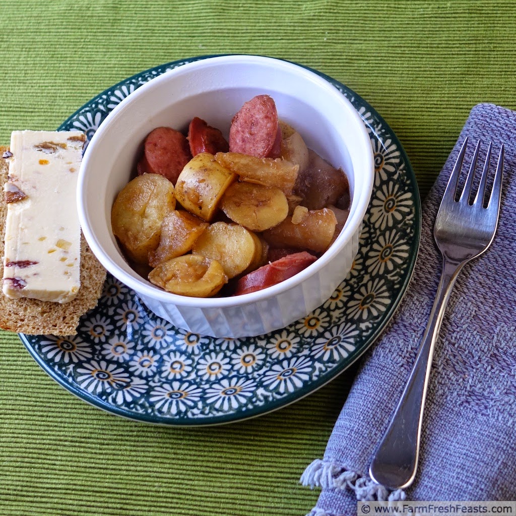 Farm Fresh Feasts Braised Turnips with Potatoes and Sausage