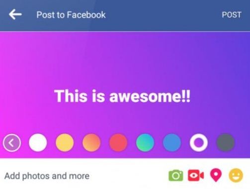 Cara Membuat Status Facebook dengan Background Warna 
