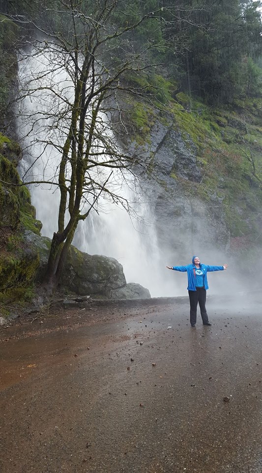 gold country girls Bridal Veil Falls, Highway 50, El Dorado County