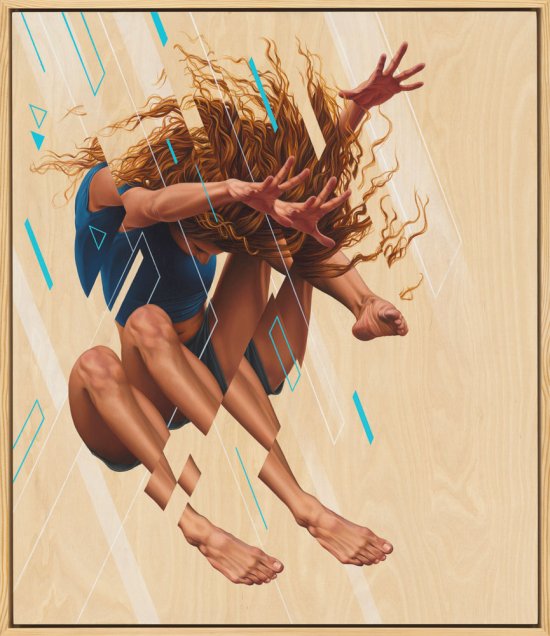 As incríveis pinturas e murais foto-realistas com mulheres e glitches de James Bullough James Bullough arte pinturas murais mulheres glitches foto realistas beleza