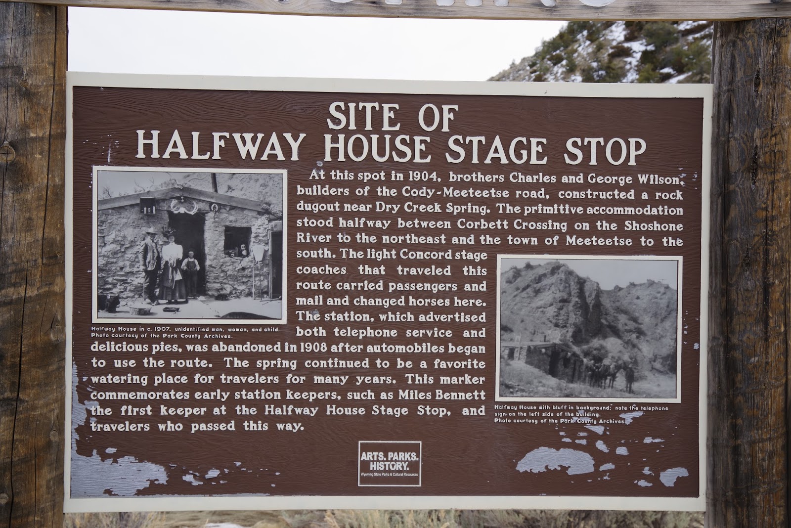 Today In Wyoming's History Halfway House Stage Stop, Park County, Wyoming